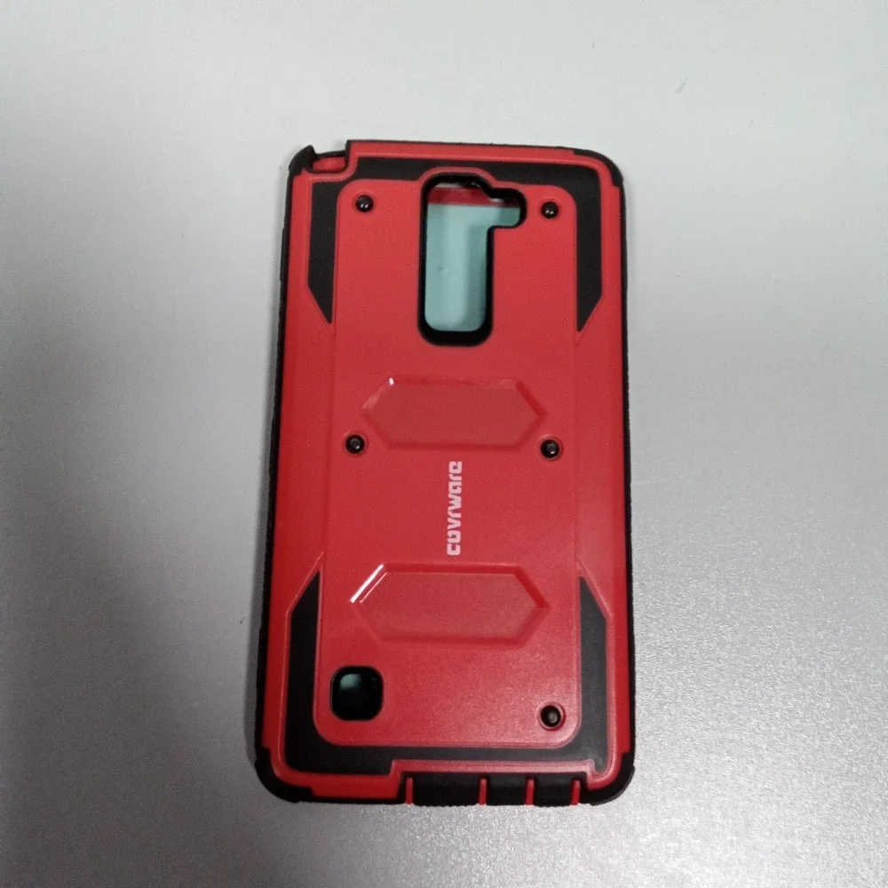 Covrware‎ Rugged Full Body Protective Case Red Black with Screen Protector LG K7